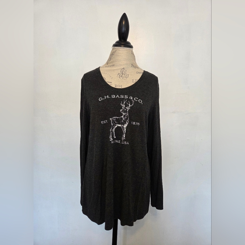 Women's G.H. Bass Christmas Raindeer Christmas Long Sleeve XL